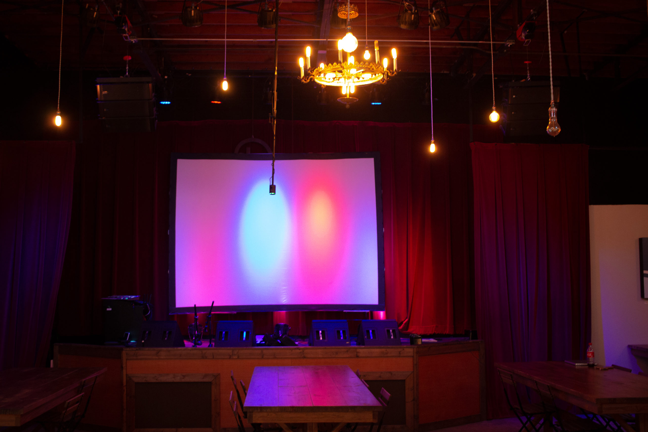 Trinity Room Stage A stage with pretty lights