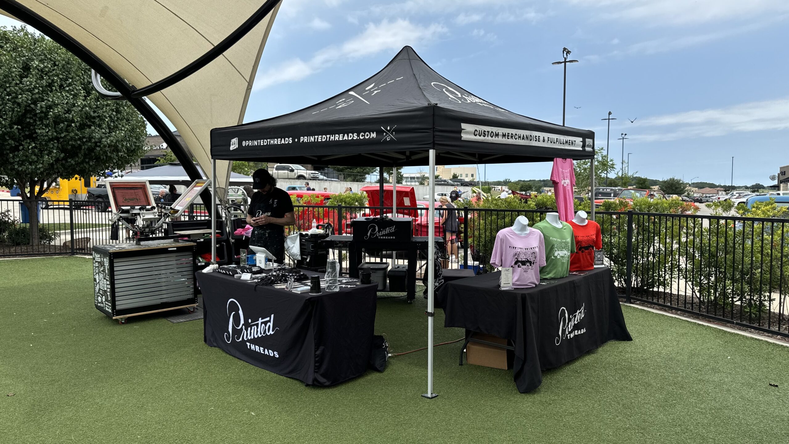 Printed Threads live screen print